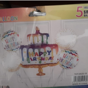 Happy birthday foil balloons