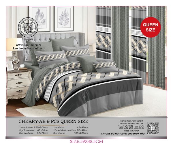 9pcs comforter bed linen set