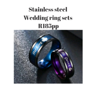 Stainless steel Wedding ring set