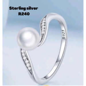 Shoponline Africa - sterling silver swirl pearl ring